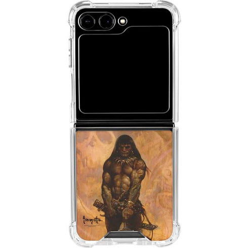 Barbarian by Frazetta Galaxy Z Flip6 Clear Case